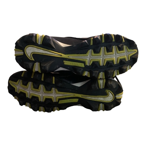 Boys Nike Alpha Fast Flex Mid Shoes football cleats athletic 6 Youth Black White - Picture 10 of 11